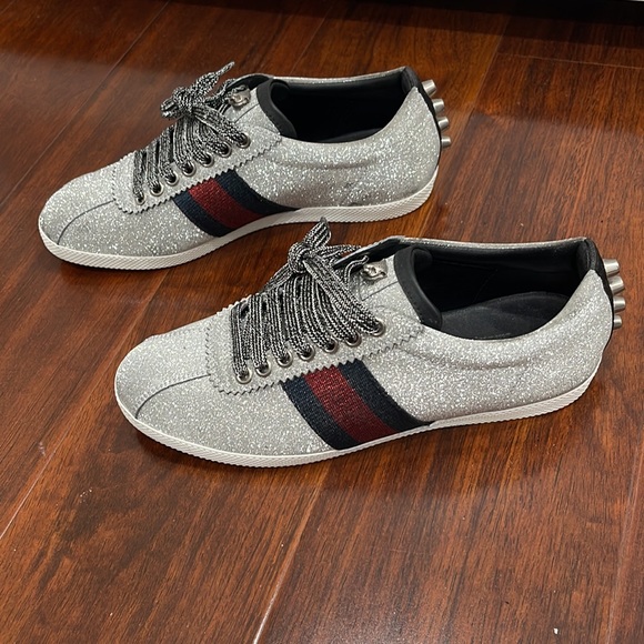 AUTHENTIC GUCCI GLITTER BAMBI WEB SNEAKERS - Picture 2 of 7